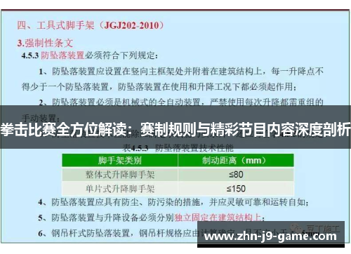 拳击比赛全方位解读:赛制规则与精彩节目内容深度剖析 拳击比赛全方位解读:赛制规则与精彩节目内容深度剖析